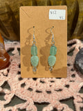 Green Aventurine leaf beaded earrings
