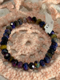 Galaxy dyed Tiger's Eye 6.5 inch stretchy bracelet