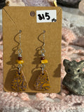 Calligraphy stone & Mookaite Jasper dangle earrings