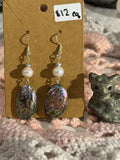Abalone shell & Pearl earrings (C)
