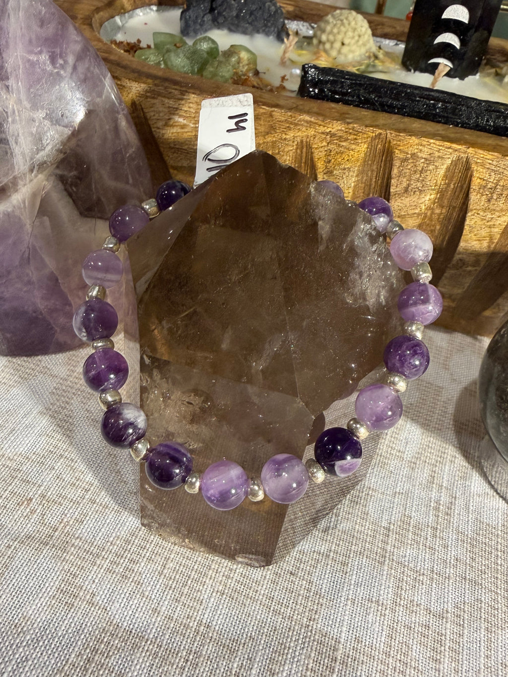 Amethyst 7 inch stretchy bracelet