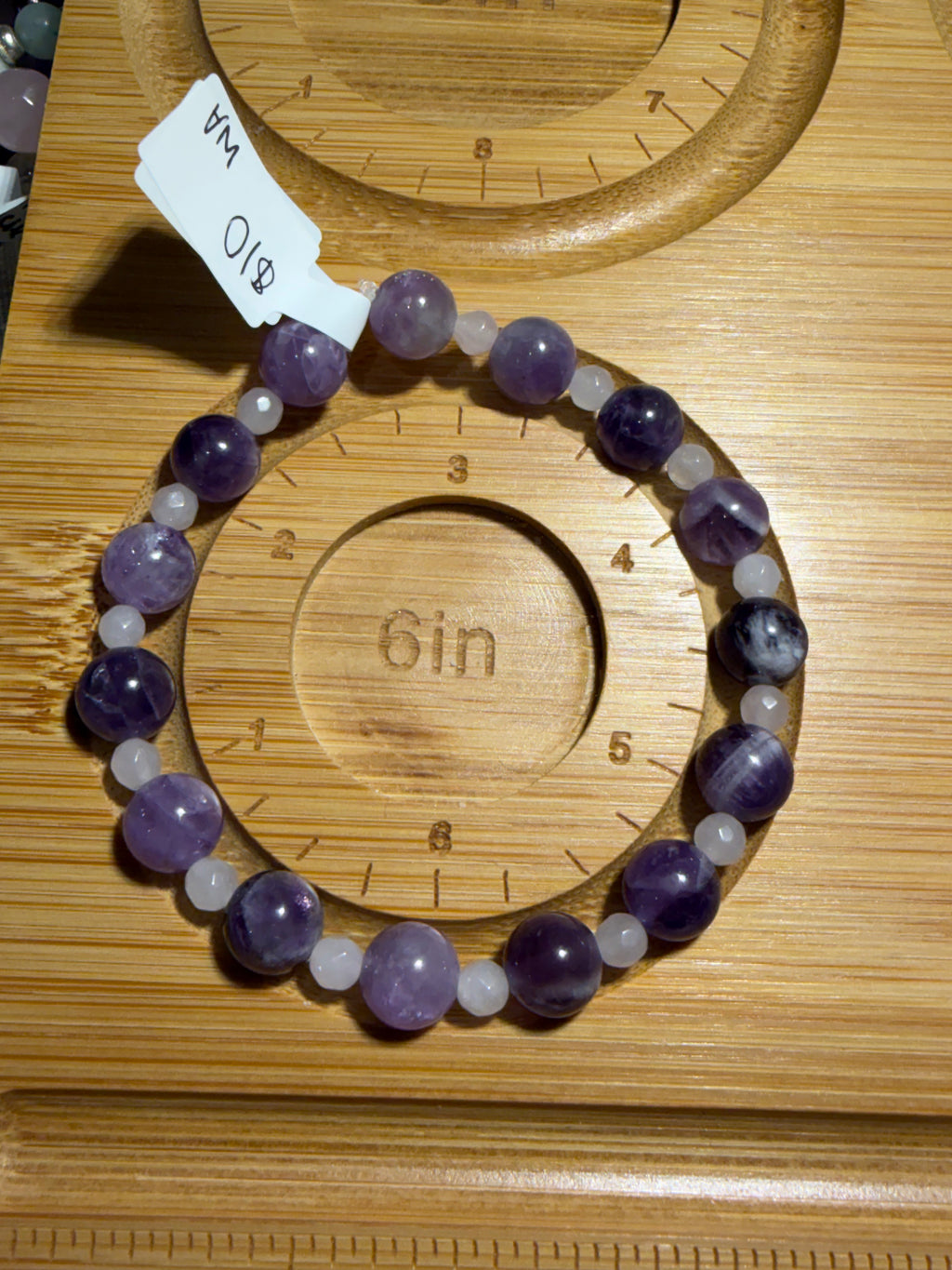 Amethyst & Rose Quartz 6 inch bracelet