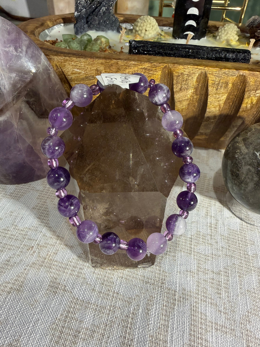 Amethyst 6.5 inch stretchy bracelet