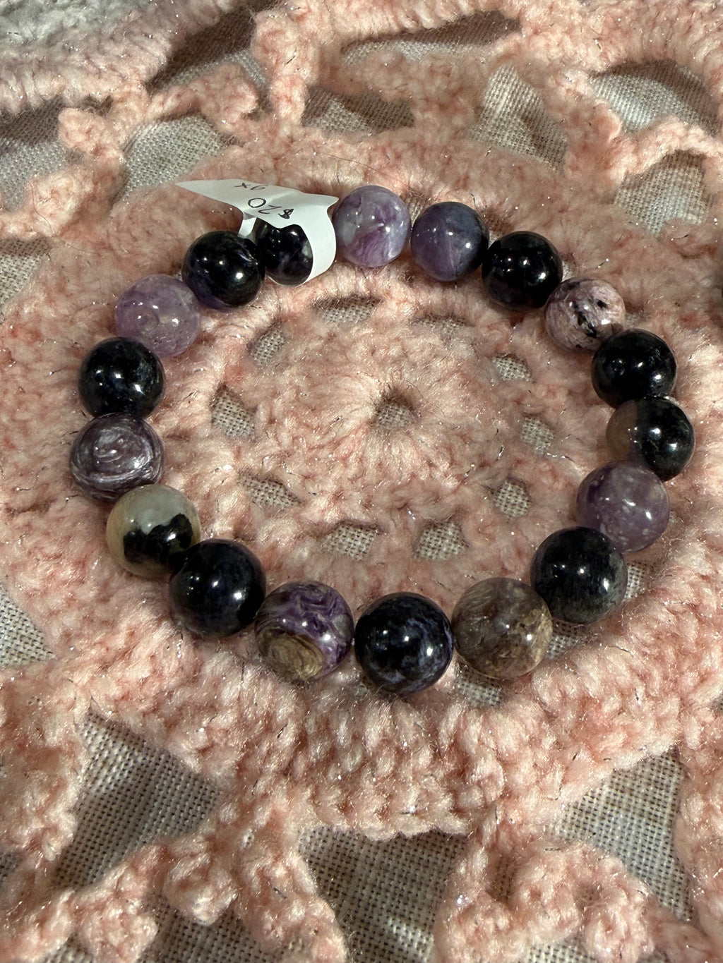 Charoite 6.5-inch stretchy bracelet