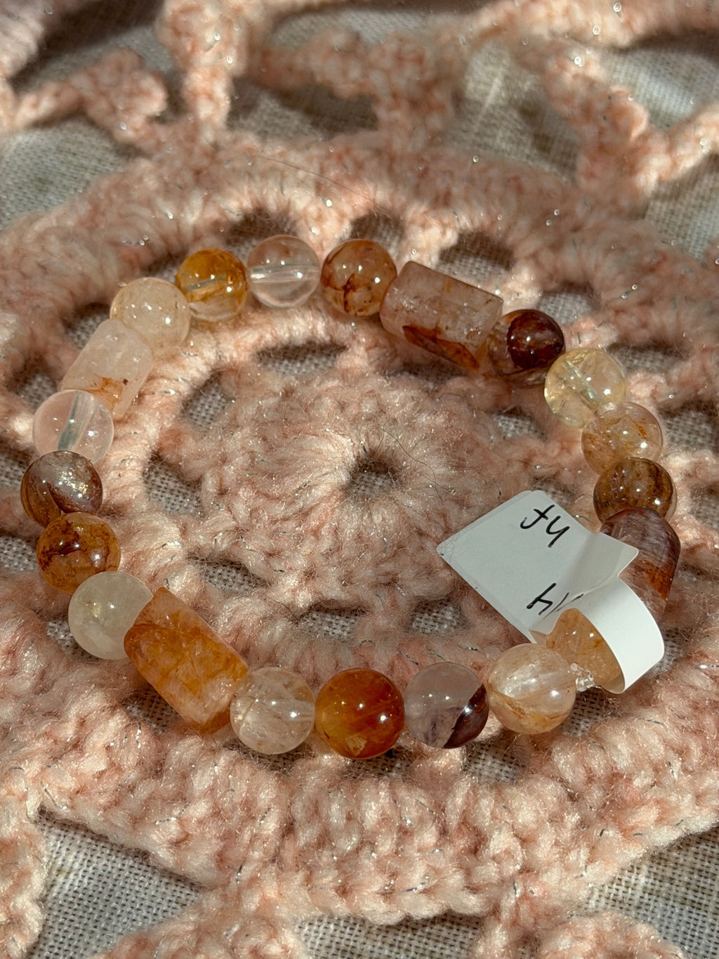 Fire Quartz 6-inch stretchy bracelet