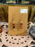 Dyed Tiger's Eye beaded earrings