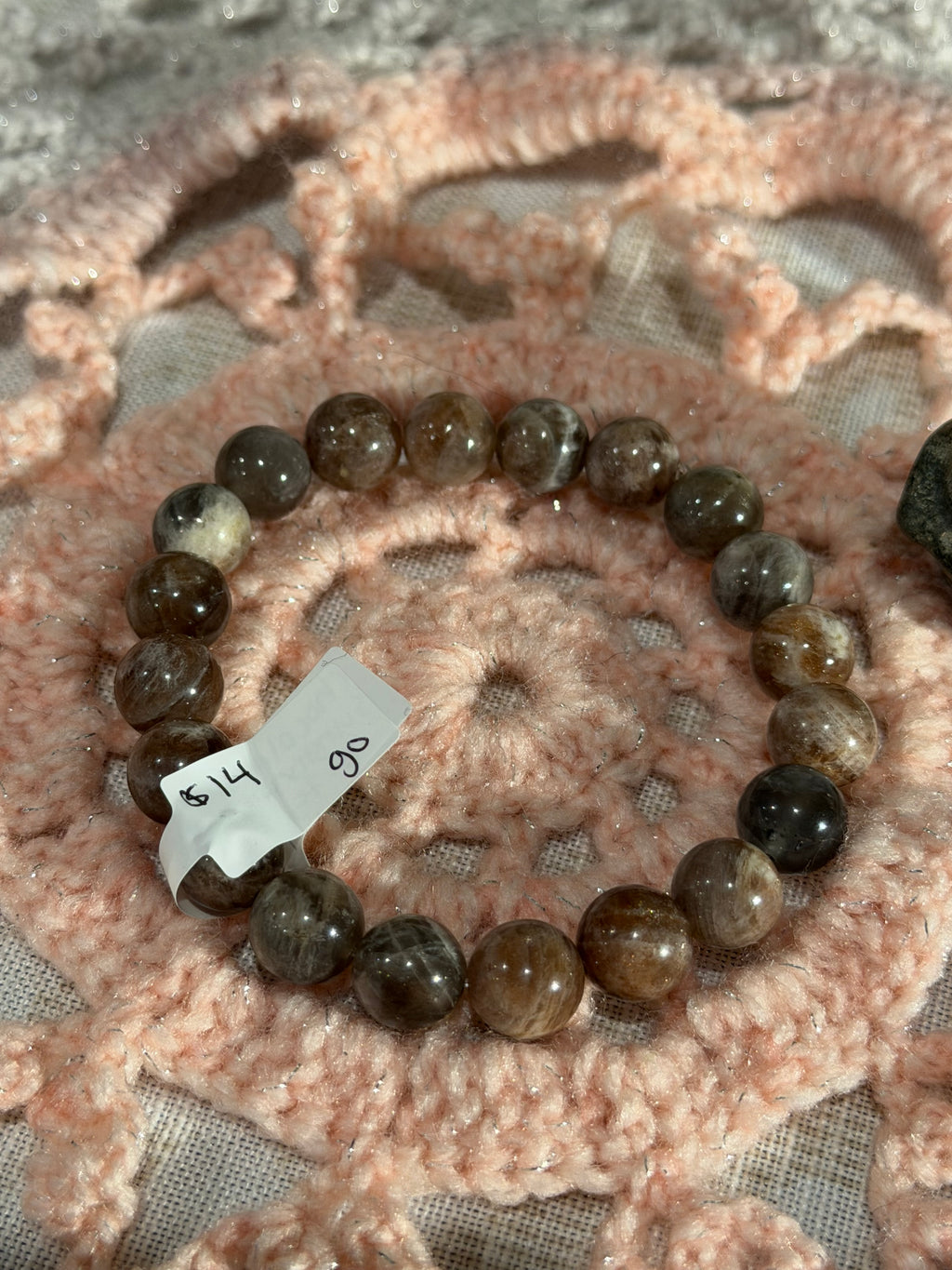 Chocolate Sunstone 6.75 inch stretchy bracelet