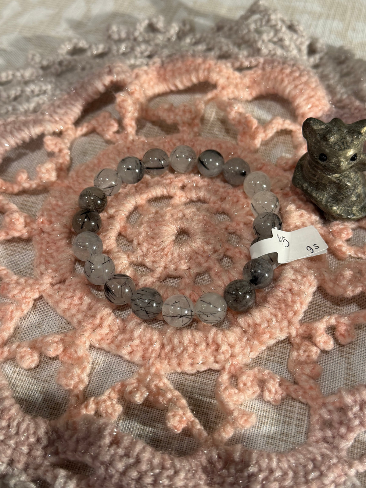 Rutilated Quartz 7-inch stretchy bracelet (b)