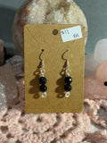 Blue Sandstone faceted beaded earrings
