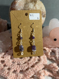 Amethyst cube dangle earrings