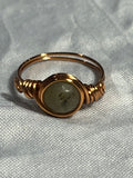 Labradorite size 9 copper wire-wrapped ring
